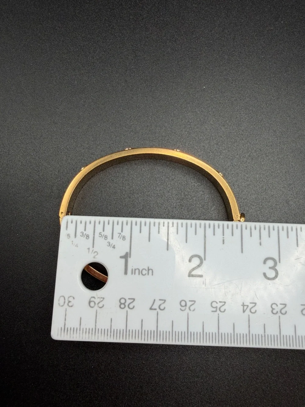 Tory Burch Hinged Bangle Bracelet #E437 - Picture 10 of 12